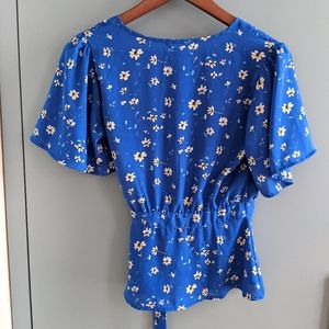 Sienna Sky silky wrap shirt